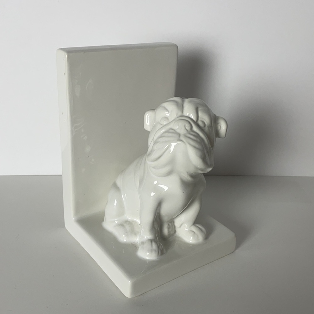 Ceramic BullDog Bookend - Picture 3 of 11